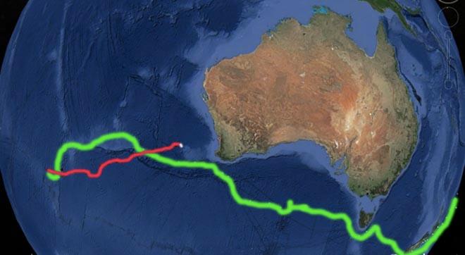 Glenn Wakefield current position - limping to Fremantle &copy;  SW